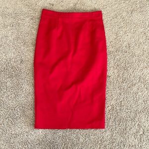 red pencil skirt